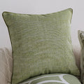 Axyaa Green Floral Throw Pillow Cover - 45X45 Square Cushion for Home Decor