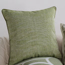 Axyaa Green Floral Throw Pillow Cover - 45X45 Square Cushion for Home Decor