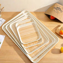 Axyaa Large Capacity Rectangular Plastic Storage Tray: Food, Tea, Dessert, Fruit Organizer