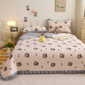 Axyaa Velvet Quilted Bed Cover Single/Double Bedspread - Winter Bed Linen