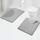 Axyaa Memory Foam Bathroom Rug Set: Non-Slip, Absorbent, Soft U-Shaped and Rectangle Mats