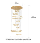 Axyaa Modern Ring LED Pendant Chandeliers for Living Room and Dining Room