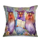 Decorative Chicken in Hats & Glasses Pillow Cover for Sofa, Bedroom, Car by Axyaa
