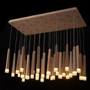 Axyaa Modern Wood Chandelier Pendant for Dining and Living Room
