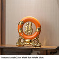 Axyaa Chinese Style Ceramic Vase with Wooden Frame: Retro Modern Home Decor Vase