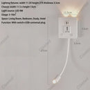 Axyaa Rotating Wall Lamp with USB Port for Bedside, Study, and Decor