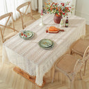 Modern Beige Lace Tablecloth by Axyaa for Stylish Living Room Décor