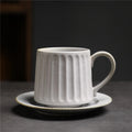 Axyaa Retro Coarse Pottery Coffee Cup and Saucer Set