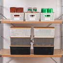Axyaa Square Plastic Storage Basket with Lid: Versatile Home Organization Solution