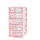Axyaa Kawaii Plastic Drawer Organizer for Desk Storage & Makeup - Cute Stationery Holder