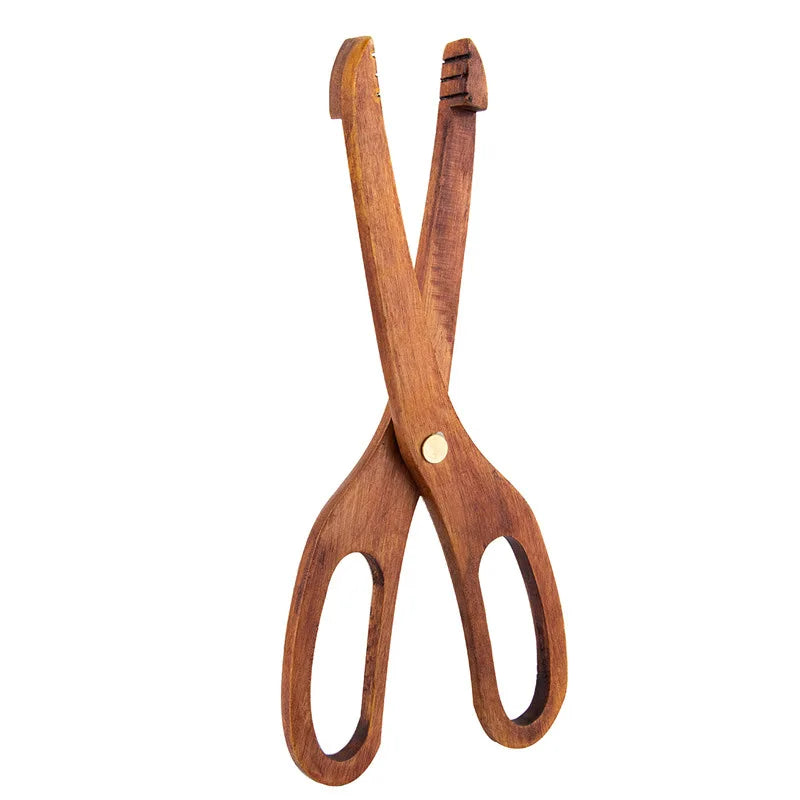 Axyaa Bamboo Food Clips BBQ Tongs Bread Clamps Kitchen Cooking Accessories