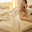 Axyaa Plaid Milk Velvet Winter Blanket | Single & Double, Thick, Feather Core | Spring & Autumn Blanket