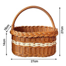 Axyaa Willow Rattan Flower Basket: Handmade, Sturdy, Wedding & Home Decor