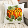 Velvet Pumpkin Embroidery Halloween Pillowcase Set for Axyaa Home Decor