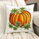 Velvet Pumpkin Embroidery Halloween Pillowcase Set for Axyaa Home Decor