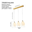 Axyaa Nordic Ceramic Petal LED Chandelier & Ceiling Light - Adjustable Height