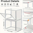 Axyaa Acrylic Stackable Storage Bins with Magnetic Lids for Motorcycle Helmets Display