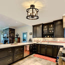 Axyaa Vintage Chandelier Ceiling Light for Farmhouse Living Room & Kitchen