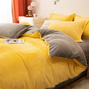 Axyaa Winter Warm Flannel Duvet Cover - Double King Queen Twin Bedding Comforter Case