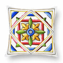 Axyaa Green Leaf Moroccan Flowers Cushion Cover 45X45cm