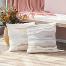 Axyaa Gradient Faux Rabbit Fur Cushion Cover 45x45cm for Home Sofa & Living Room