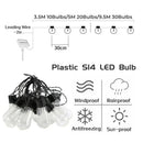 Axyaa Solar LED String Lights: Shatterproof S14 Bulbs for Outdoor Patio Waterproof Lighting