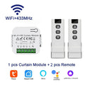 Axyaa Smart WiFi Curtain Switch 433MHz Remote Control for Roller Shutter Motor