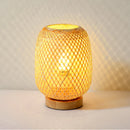 Axyaa Bamboo Woven European Style Small Table Lamp for Bedroom Bedside