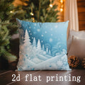 Axyaa Winter Forest Snowflake Pattern Cushion Covers - For Sofa, Bedroom, Car