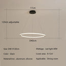 Axyaa Nordic Round Ring LED Chandelier for Living Room, Dining Room, Bedroom - Elegant Pendant Lighting