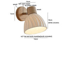White Pumpkin LED Wall Sconce Light Axyaa Cream Style Bedside Wall Lamp