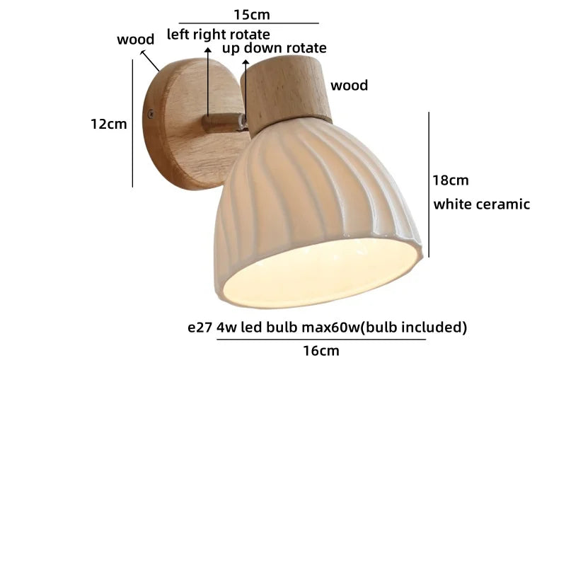 Axyaa White Pumpkin LED Wall Sconce Light for Children's Bedroom Decoration