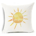 Axyaa Letter Print Pillow Case 45x45 cm Linen Cushion Cover for Home Decor