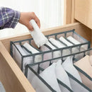 Axyaa Mesh Underwear Socks Organizer with Dividers and Foldable Clothes Storage Box