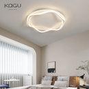 Axyaa LED White Ceiling Lamp with Remote Control Dimming for Modern Round Bedroom Lighting