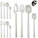 Axyaa Stainless Steel Flatware Set: 12Pcs Matte Silverware Knife Fork Spoon Tableware
