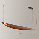 Axyaa Retro Iron Pendant Lamp with Leaf Wood Grain Design