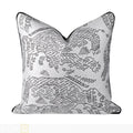 Axyaa Luxe Linen Embroidered Abstract Pillow Set for Sofas and Beds