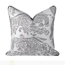 Axyaa Luxe Linen Embroidered Abstract Pillow Set for Sofas and Beds