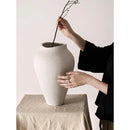 Axyaa Large Ceramic Floor Vase - Farmhouse Rustic Home Decor, 13.6 Inch Tall