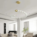 Axyaa Nordic Style Cream Pendant Light for Living Room & Bedroom