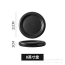 Axyaa European Matte Ceramic Pasta Plate, Hotel Restaurant Steak Plate