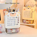 Axyaa Desktop Organizer Pen Holder Punch Card Student Drawer Stationery Storage Box