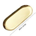 Axyaa Stainless Steel Oval Serving Tray Snack Dish Sushi Plate