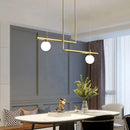 Axyaa Modern Minimalist Linear Pendant Light: Stylish Nordic Chandelier for Living Room & Restaurant.