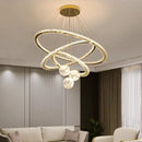 Axyaa Modern LED Pendant Lights | Luxury Foyer Chandelier for Villa Stairs