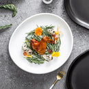 Axyaa Solid Color Salad Plate Set: Creative Tableware in Irregular Shape for Restaurant & Kitchen