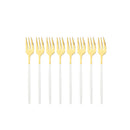 Axyaa Mini Stainless Steel Tea Cake Dessert Forks Set - 8pcs