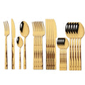 Axyaa 24pcs Stainless Steel Cutlery Set with Diamond Handle