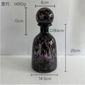Axyaa Leopard Print Glass Vase with Lid, Flower Arrangement Home Decor